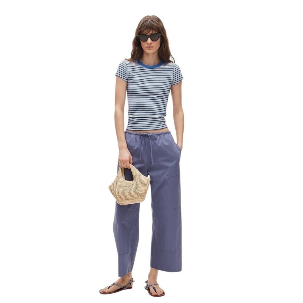 NWT J. Crew Tall Luna Pant In Cotton Poplin Purple XS Tall